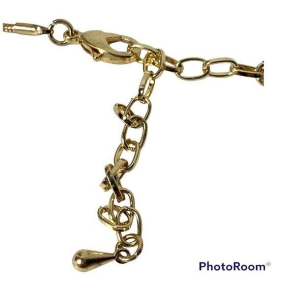 LEAVES Gold-Tone Enameled Statement Necklace - Picture 5 of 7